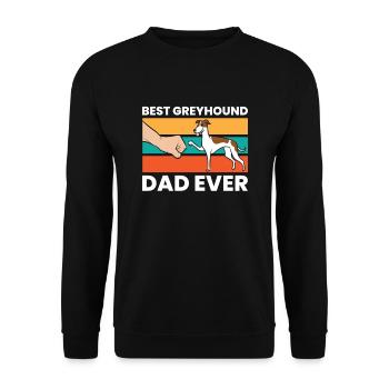 Best Greyhound Dad Ever Funny Greyhound - Unisex Sweatshirt - black - Front - Alina (178cm) & Michal (187cm)