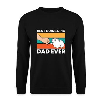 Meilleur papa cochon d’Inde de tous les temps - Sweat-shirt Unisexe - noir - Devant - Alina (178cm) & Michal (187cm)