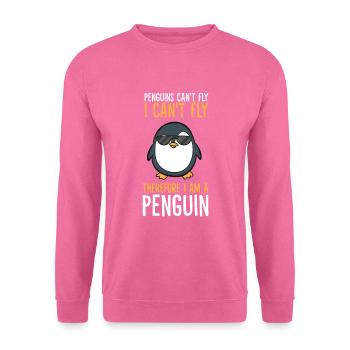 Les pingouins ne peuvent pas voler Je ne peux pas - Sweat-shirt Unisexe - rose - Devant