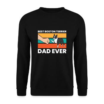 Niedlicher Boston Terrier Bester Boston Terrier - Unisex Pullover - Schwarz - Vorne - Alina (178cm) & Michal (187cm)
