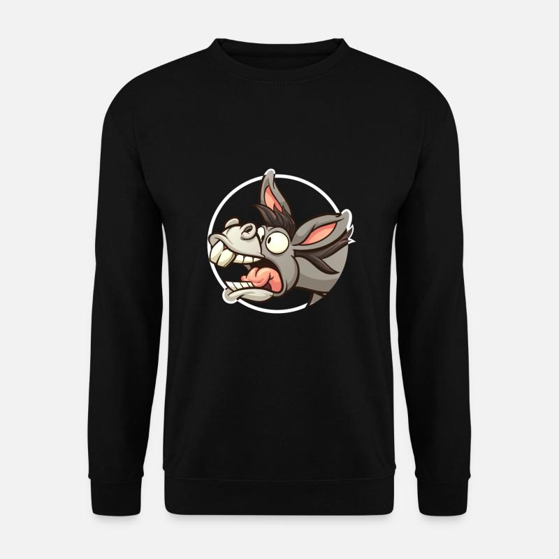 Funny Donkey âne Mulet - Sweat-shirt Unisexe - noir