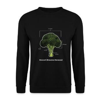 Broccoli Vegan Vegan Vegetables - Unisex Sweatshirt - black - Front - Alina (178cm) & Michal (187cm)