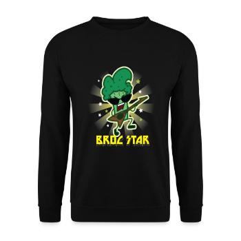Broc Star Vegan Légumes végétaliens - Sweat-shirt Unisexe - noir - Devant - Alina (178cm) & Michal (187cm)