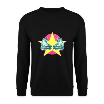 Inline skating skates roller skate sport - Unisex Sweatshirt - black - Front - Alina (178cm) & Michal (187cm)
