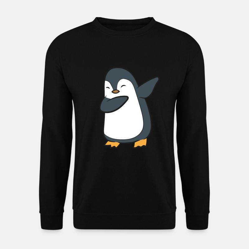 Penguin Dabbing Funny Penguin - Unisex Sweatshirt - black