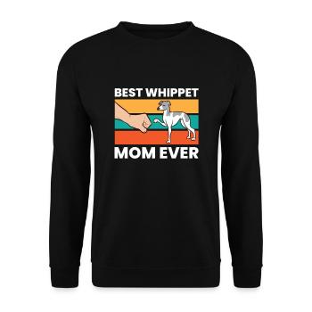 Mignon Whippet Meilleur Whippet-mère jamais - Sweat-shirt Unisexe - noir - Devant - Alina (178cm) & Michal (187cm)