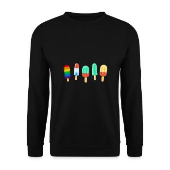 Gay Rainbow Ice Gay Pride Homosexuel - Unisex Sweatshirt - black - Front - Alina (178cm) & Michal (187cm)