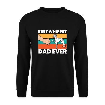 Haustier Whippet Bester Whippet-Papa aller Zeiten - Unisex Pullover - Schwarz - Vorne - Alina (178cm) & Michal (187cm)