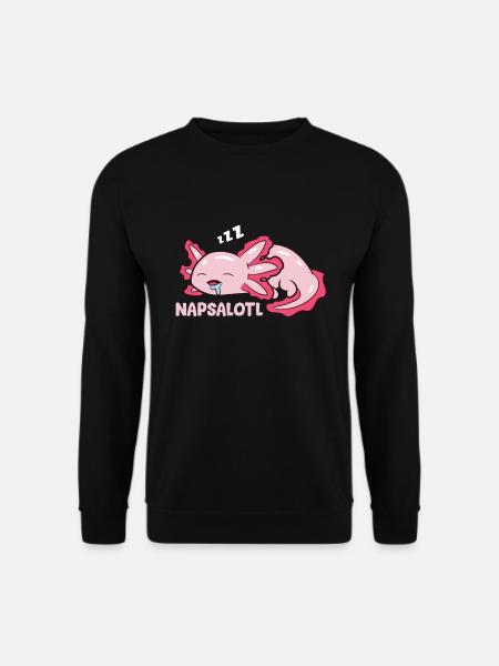 Süßer Axolotl Liebhaber Mexikanischer Salamander - Unisex Pullover - Schwarz