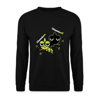 Caméléon Chameleoff Reptil lézard - Sweat-shirt Unisexe - noir - Devant - Alina (178cm) & Michal (187cm)