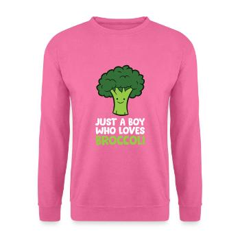 Brocoli doux Juste un garçon qui aime le brocoli - Sweat-shirt Unisexe - rose - Devant
