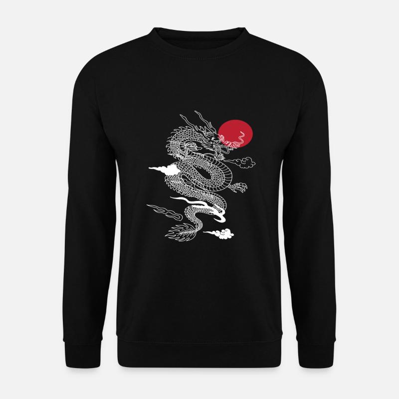 Japanischer Drache Asia Fantasy - Unisex Pullover - Schwarz
