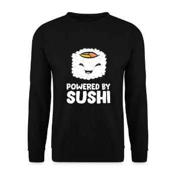 Powered by Sushi Liebe Sushi - Unisex Pullover - Schwarz - Vorne - Alina (178cm) & Michal (187cm)