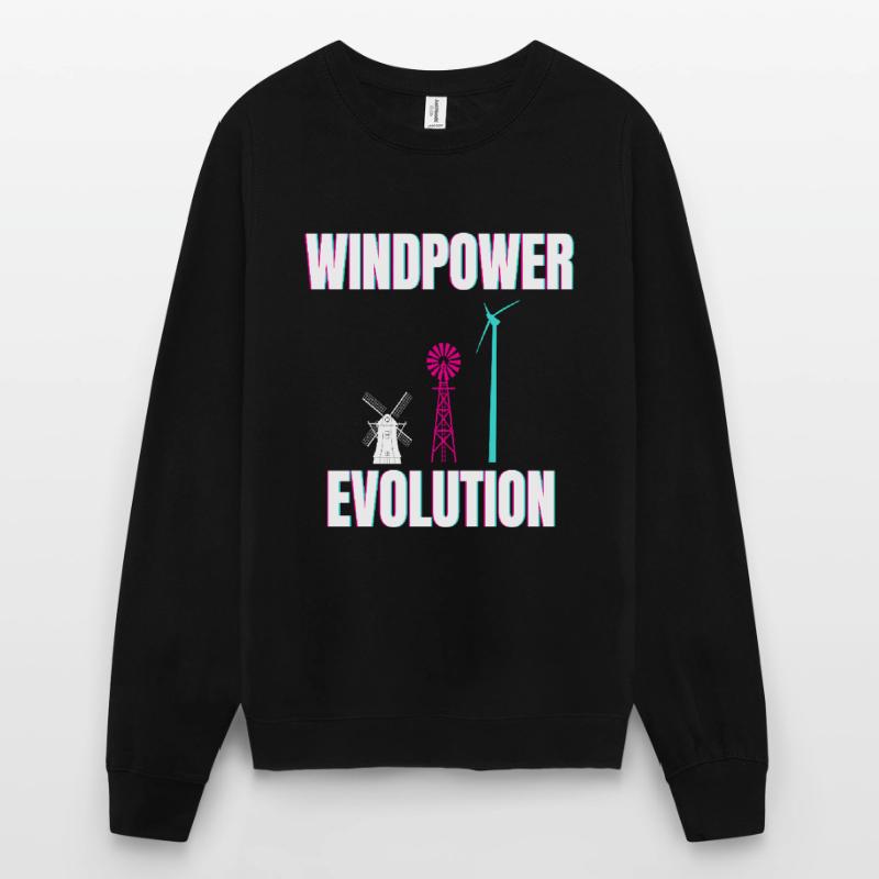 Windpower Evolution Windkraft Wind Unisex Pullover