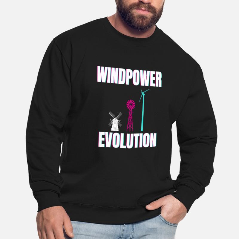 Windpower Evolution Windkraft Wind Unisex Pullover
