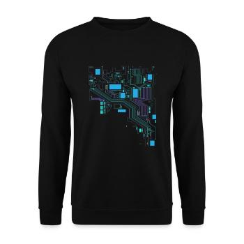 Computer Cpu Informatiker Hacker - Unisex Pullover - Schwarz - Vorne - Alina (178cm) & Michal (187cm)