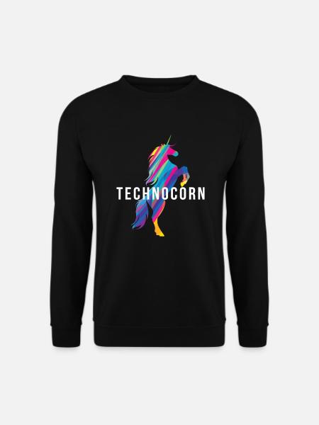 Technocorn Repeat Festival EDM Musik - Unisex Pullover - Schwarz