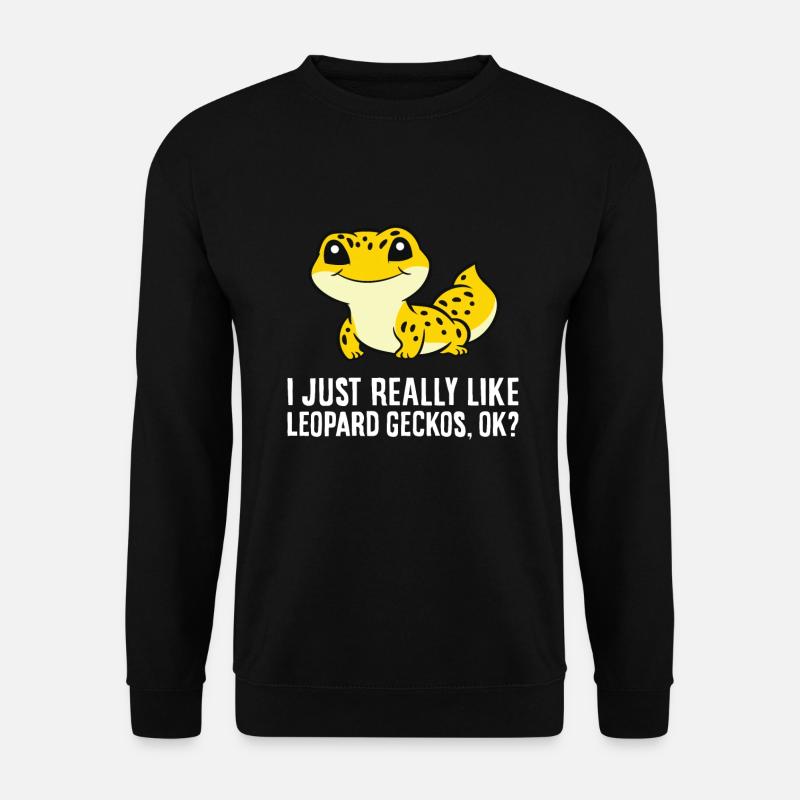 Ich mag Leopardgeckos einfach sehr - Unisex Pullover - Schwarz
