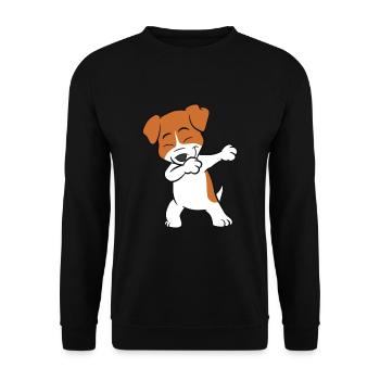 Dabbing Jack Russell Love Jack Russell - Unisex Sweatshirt - black - Front - Alina (178cm) & Michal (187cm)