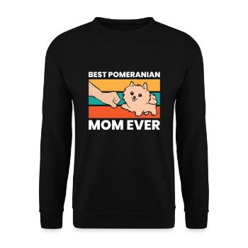 Pomeranian Hundehalter Beste Pomeranian Mama - Unisex Pullover - Schwarz - Vorne - Alina (178cm) & Michal (187cm)