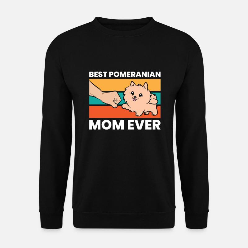 Pomeranian Hundehalter Beste Pomeranian Mama - Unisex Pullover - Schwarz
