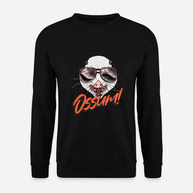 Ossum! Possum Opossum Beutelratte - Unisex Pullover - Schwarz
