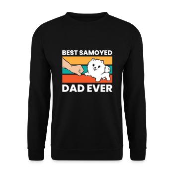 Samoyed Dog Owner Best Samoyed Dad Ever - Unisex Sweatshirt - black - Front - Alina (178cm) & Michal (187cm)