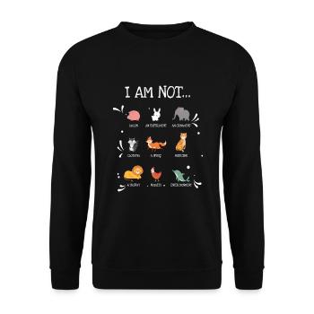 Je ne suis pas... Bien-être animal Militants des droits des animaux - Sweat-shirt Unisexe - noir - Devant - Alina (178cm) & Michal (187cm)