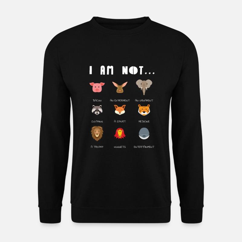 I Am Not... Tierschutz Tierschützer - Unisex Pullover - Schwarz