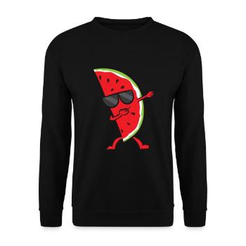 Dab Pastèque Amour Pastèque - Sweat-shirt Unisexe - noir - Devant - Alina (178cm) & Michal (187cm)
