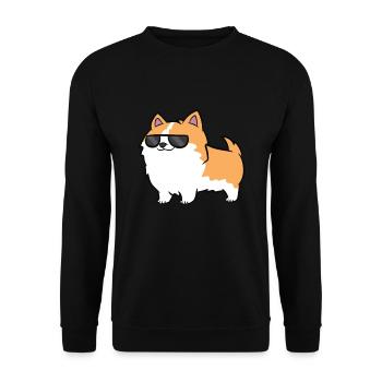 Cool Corgi Dog With Sunglasses Cool Corgi - Unisex Sweatshirt - black - Front - Alina (178cm) & Michal (187cm)