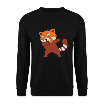 Drôle de panda rouge amateurs De panda rouge Dabbing - Sweat-shirt Unisexe - noir - Devant - Alina (178cm) & Michal (187cm)