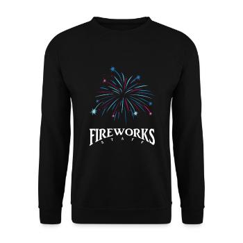 Firework Staff Fireworks Pyrotechnics - Unisex Sweatshirt - black - Front - Alina (178cm) & Michal (187cm)