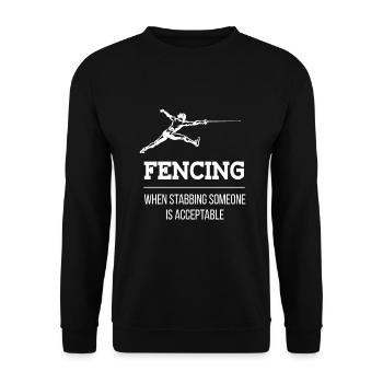 Stabbing Someone Fencing Fencing Fencing - Unisex Sweatshirt - black - Front - Alina (178cm) & Michal (187cm)