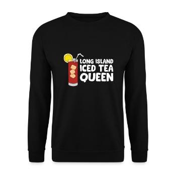 Long Island Eistee-Königin - Unisex Pullover - Schwarz - Vorne - Alina (178cm) & Michal (187cm)