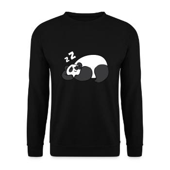 Tired Panda Pajama Love Pandas - Unisex Sweatshirt - black - Front - Alina (178cm) & Michal (187cm)