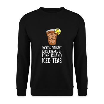La prédiction d’aujourd’hui 100% chance sur Long Island - Sweat-shirt Unisexe - noir - Devant - Alina (178cm) & Michal (187cm)