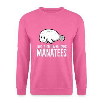 Juste une fille qui aime les lamantins - Sweat-shirt Unisexe - rose - Devant