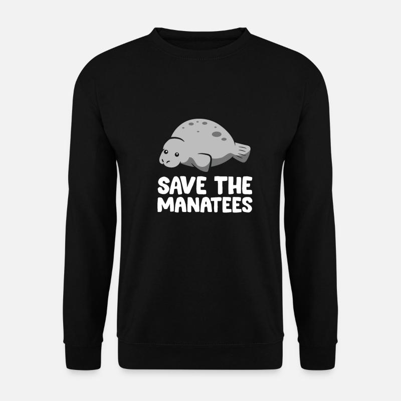 Rettet die Seekühe Lustige Seekuh - Unisex Pullover - Schwarz