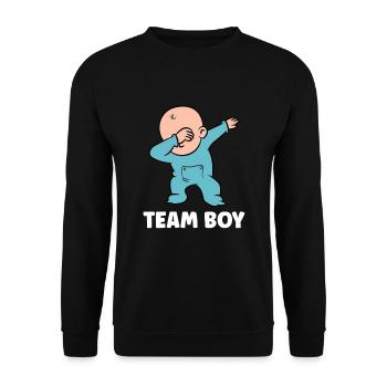 Révélation de genre Team Boy - Sweat-shirt Unisexe - noir - Devant - Alina (178cm) & Michal (187cm)