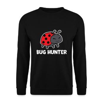 Bug Hunter Funny Ladybug - Unisex Sweatshirt - black - Front - Alina (178cm) & Michal (187cm)