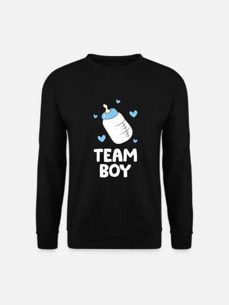 Gender Reveal Baby Shower Team Junge - Unisex Pullover - Schwarz