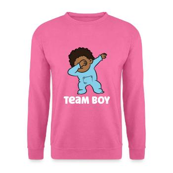 Genere Reveal Baby Shower Team Boy - Felpa unisex - rosa - Fronte