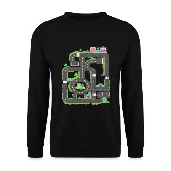 Play carpet Play mat massage - Unisex Sweatshirt - black - Front - Alina (178cm) & Michal (187cm)