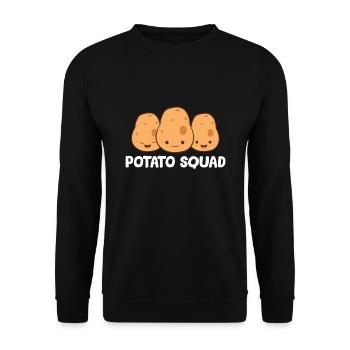 Potato Squad Vegetable Love Potatoes - Unisex Sweatshirt - black - Front - Alina (178cm) & Michal (187cm)