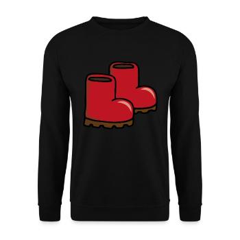 Red Rubber Boots Boots Winter Boots - Unisex Sweatshirt - black - Front - Alina (178cm) & Michal (187cm)