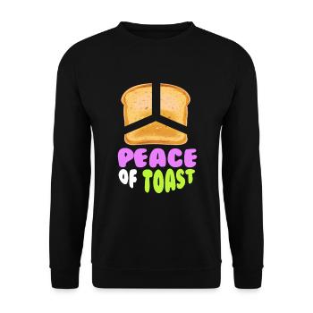 Peace Of Toast Bread Toast Breakfast - Unisex Sweatshirt - black - Front - Alina (178cm) & Michal (187cm)