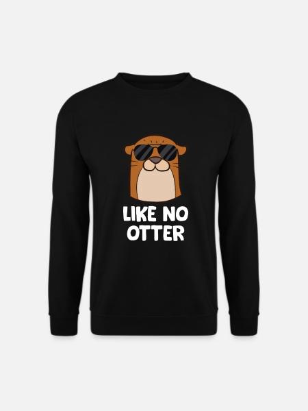 Lustiger Otter wie kein Otter Lustiger Seeotter - Unisex Pullover - Schwarz