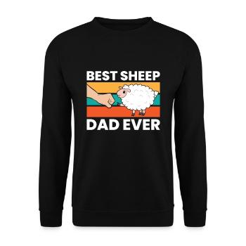 Best Sheep Dad Ever Cute Sheep - Unisex Sweatshirt - black - Front - Alina (178cm) & Michal (187cm)