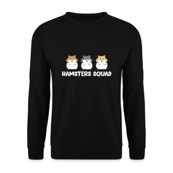La troupe de hamsters aime les hamsters - Sweat-shirt Unisexe - noir - Devant - Alina (178cm) & Michal (187cm)